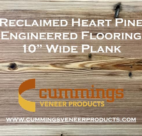 reclaimed heart pine by cummings veneer products