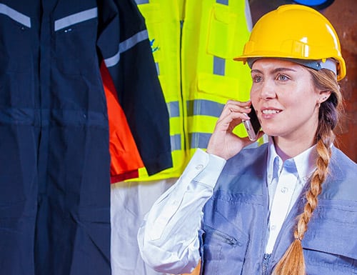female construction worker
