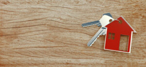 House Key on Wood