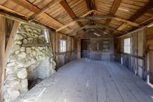 Inside An Old Abandoned Log Cabin
