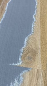 Sanding through veneer