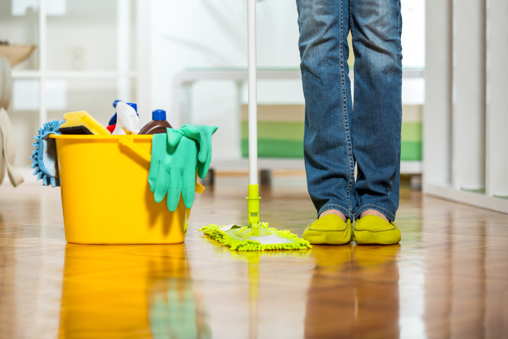 Floor Polish Stock Photo
