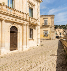 Architectural Historic Buildings in Scicli, Province of Ragusa, Sicily, Italy – (Palazzo Favacchio Patane).