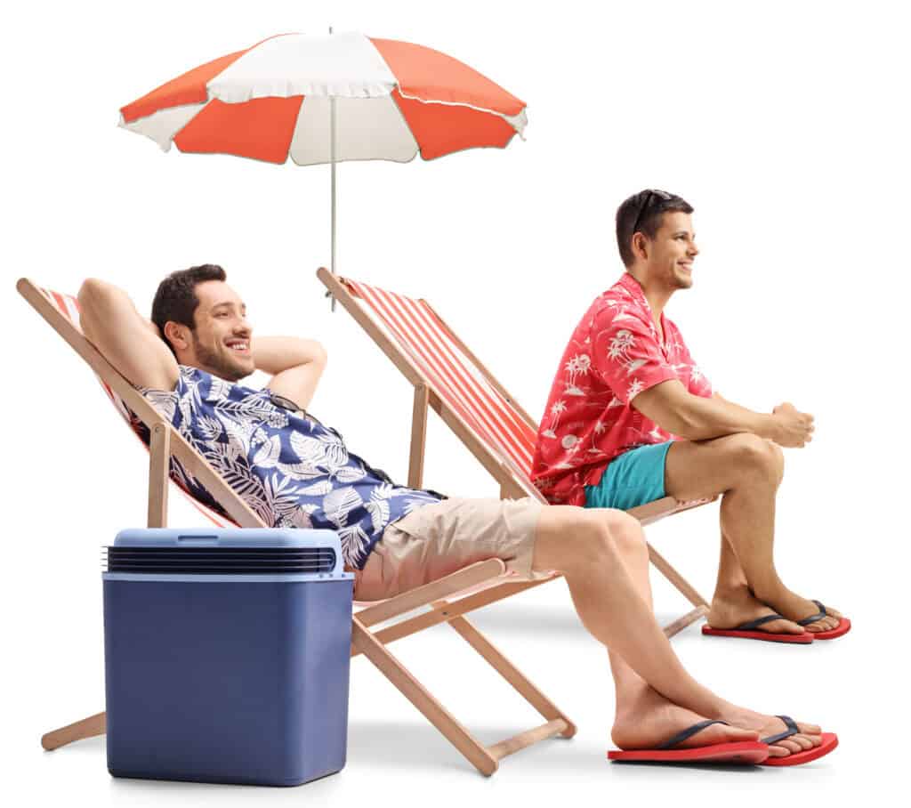 Tourists in Deck Chairs
