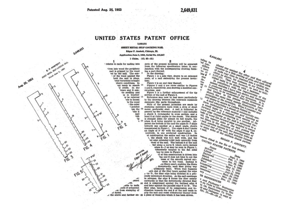 Powernail Cleat Nail Patent