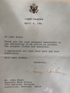 Stern was surprised when he received this letter from President Carter