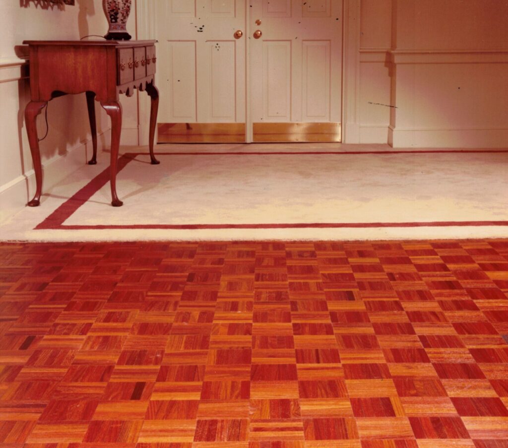 5/16" Mayan Cherry finger block in President Carter's private office in the Richard B. Russell building in Atlanta, Georgia.